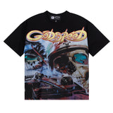 Godspeed T Shirts Skull Racing Printed Cotton Casual Short Sleeves Men and Women