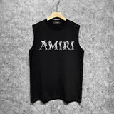 Amiri tank top with vine and man text printing