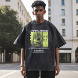 Mens Vintage T-Shirt Printed Short Sleeve T-Shirt