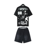 Hellstar T-Shirt And Shorts Two-Piece Set