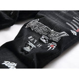 DSQ2 Jeans Rhinestone Decorated Ripped Stretch Jeans