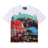 Godspeed T Shirts Play Card Magician Printing Cotton Casual Crew Neck Short Sleeve Men and Women