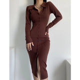 Women Dresses Sexy Slim Knit Dress