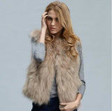 Women Fur Jacket Imitation Fur Trendy Warm Vest