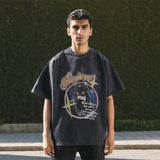 Mens Vintage T Shirt Half Sleeve T-Shirt Men