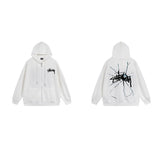 Stussy Hoodie Zip-Up Cardigan Fleece Hooded Sweater