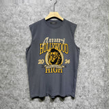 Amiri tank top lion printing
