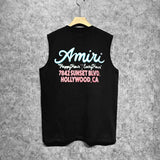 Amiri tank top wine glass letterprinting