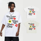 Vintage T-shirts Printed Short Sleeve T-Shirt Loose Cotton