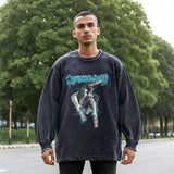 Mens Vintage Long Sleeve Shirt Casual Long Sleeve T-Shirt Men