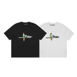 Palm Angels T Shirts Palm Angels Letter Print Short-Sleeve T-shirt Loose Half Sleeve