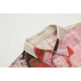 Unisex Shirts Plaid Loose Casual Long Sleeve Shirt
