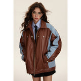 Unisex Coat S PU Leather Jacket Windproof Winter