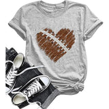 Game Day Shirt Women Football Mom T-Shirt Short Sleeve