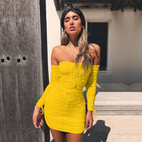 Women Dress Summer Sexy Pleated Temperament Dress