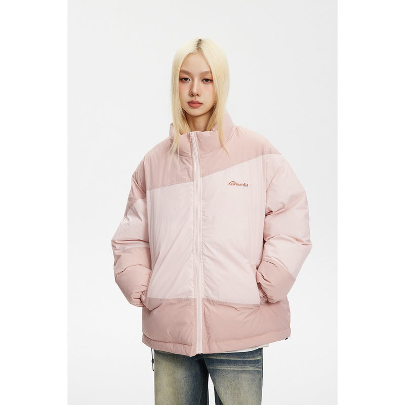 Unisex Coat Loose Thick Stand Collar Winter Cotton Dress