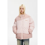 Unisex Coat Loose Thick Stand Collar Winter Cotton Dress