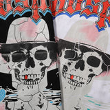 Godspeed T Shirts Great Western Skull Denim Cactus Print Cotton Casual Short Sleeve Men and Women