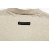 Fog Essentials T Shirts Spring/Summer FOG Season 9 Double Line Flocking Letter V-Neck Short Sleeves