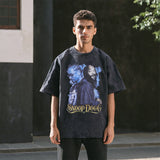 Mens Vintage T Shirt Crew Neck Washed Short Sleeves