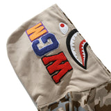 Bathing Ape Hoodie Shark Sewn Large Pocket Zip Hooded Cardigan Sweater Jacket