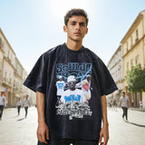 Mens Vintage T Shirt Vintage Washed Short Sleeve T-Shirt