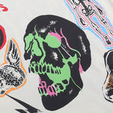 Gallery Dept T Shirts Hip Hop Skull Design Printed Short Sleeve