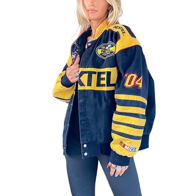 Women Jacket Sports Casual Loose Motorcycle