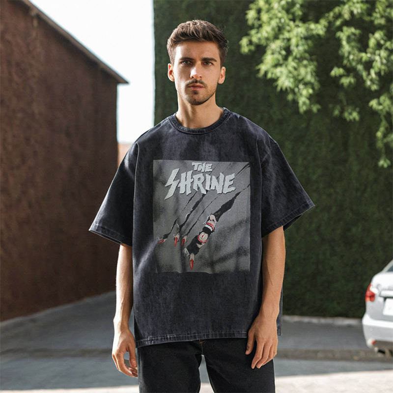 Men's Vintage T Shirt Printed Short Sleeve T-Shirt