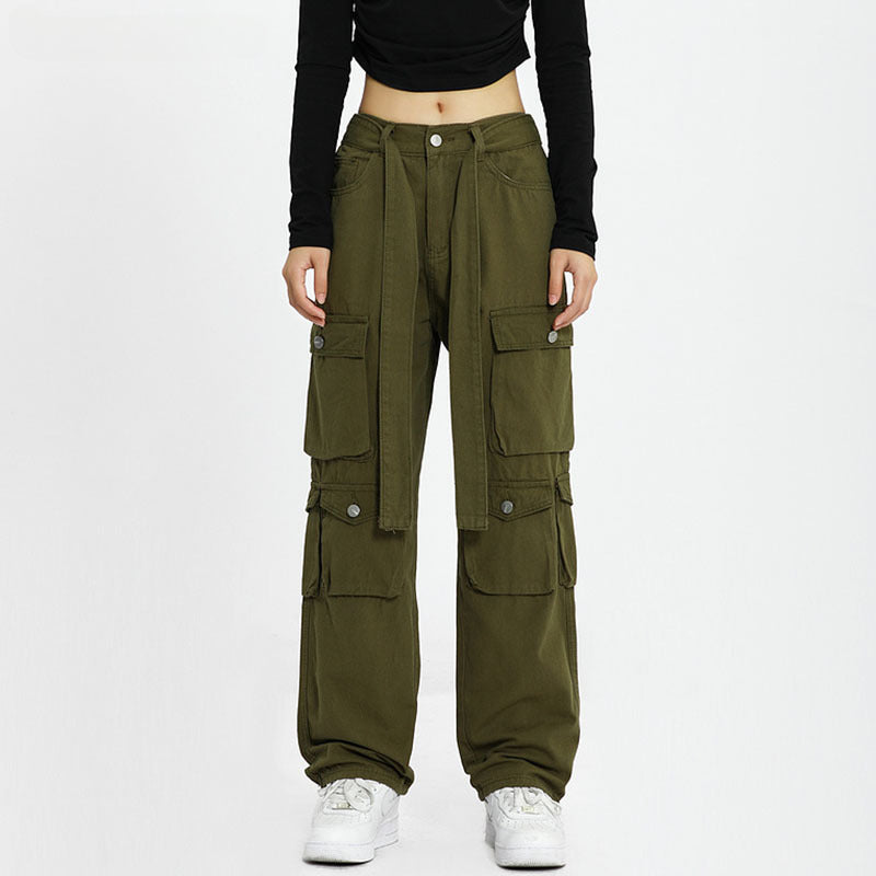 Cargo Pants Loose Retro Multi-Pocket Overalls