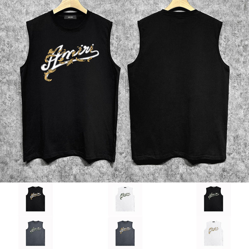 Amiri tank top ye man letterprinting