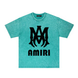 Amiri Washed Distressed T Shirt Printed Trendy Pure Cotton