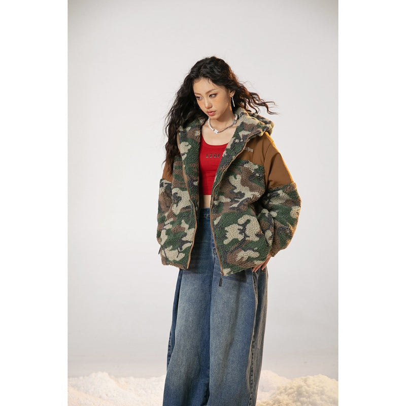 Unisex Coat Vintage Camouflage Coat Coat