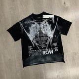 First Row T Shirts Y2K TRIBAL CROP TEE 2026 The latest fashion European and American trendy brand