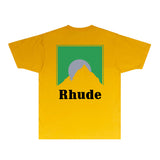 Rhude T Shirts Printed Trendy Pure Cotton