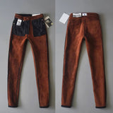 Women Jeans Keep Warm Elastic Fleece-lined