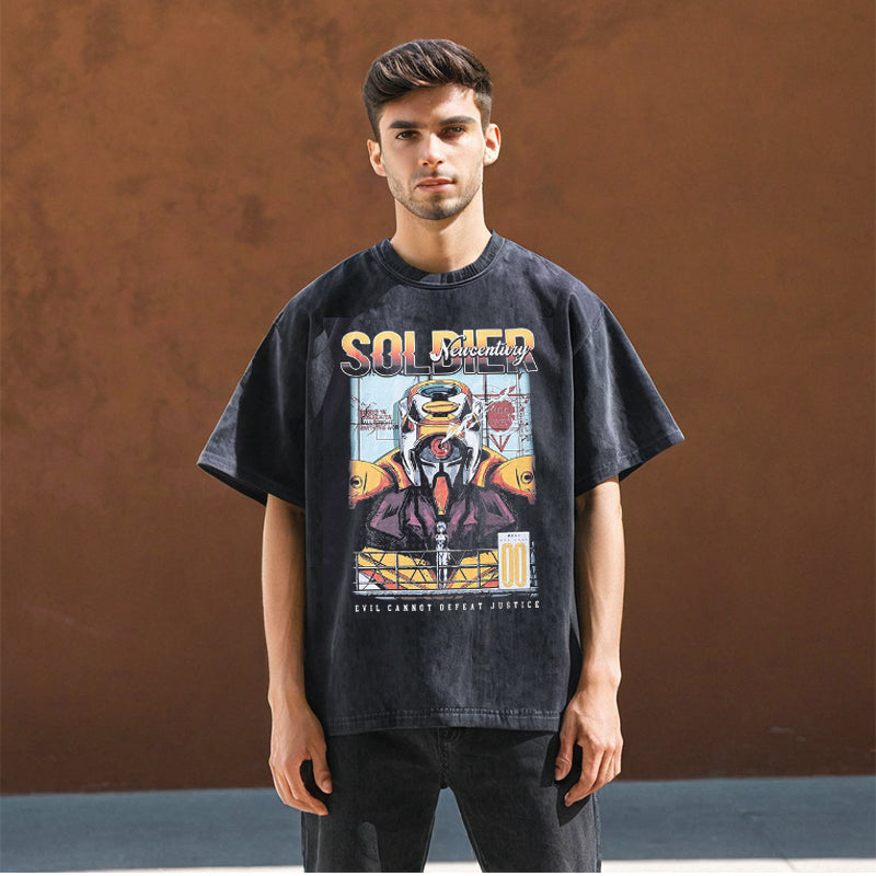 Mens Vintage T Shirt Short Sleeve T-Shirt Men's and Women's