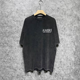 Amiri washed t-shirt skeleton letter short sleeve