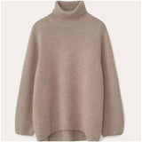 Women Work Business Casual Sweats Autumn and Winter Loose Wool Turtleneck Sweater