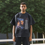 Mens Vintage T Shirt Printed Old Short Sleeve T-Shirt