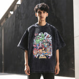 Mens Vintage T Shirt Old Short Sleeve T-Shirt Men