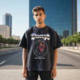 Mens Vintage T Shirt Vintage Wash Old Short Sleeve T-Shirt