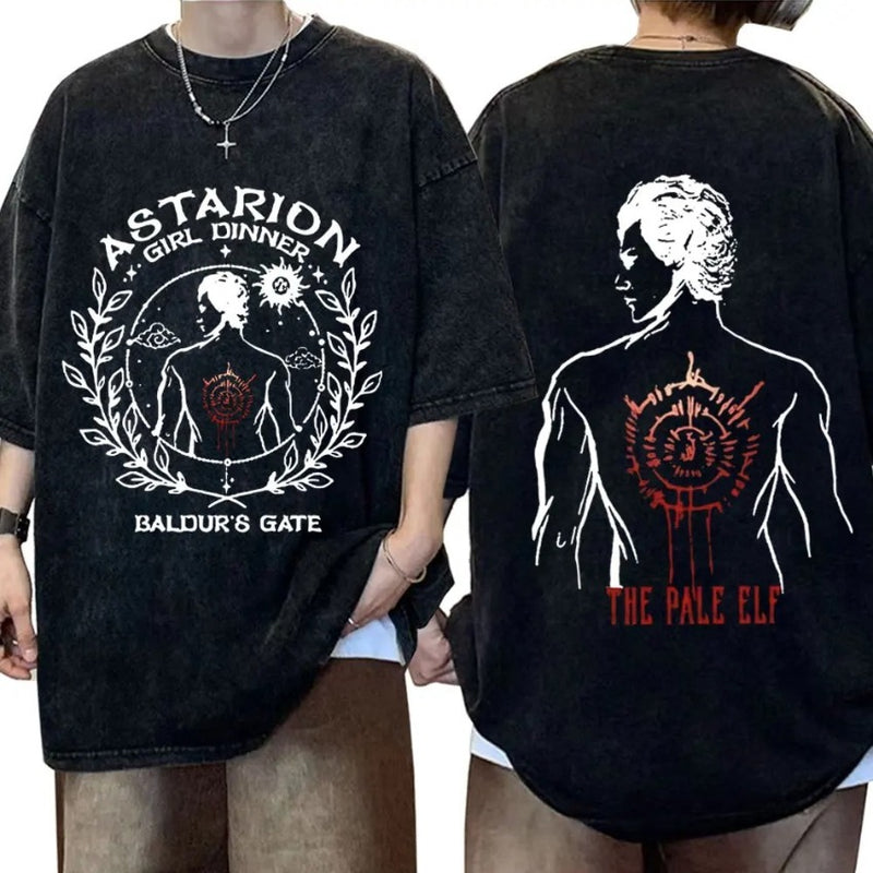 Astarion Girl Dinner Graphic T Shirt Baldurs Gate 3 Fan Game