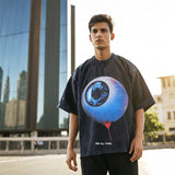 Men Vintage T Shirt Print Washed Vintage