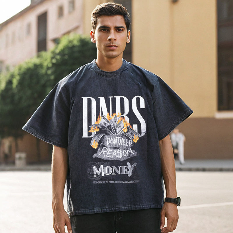 Mens Vintage T Shirt Vintage Gangster Print