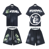 Hellstar T-Shirt And Shorts Two-Piece Set