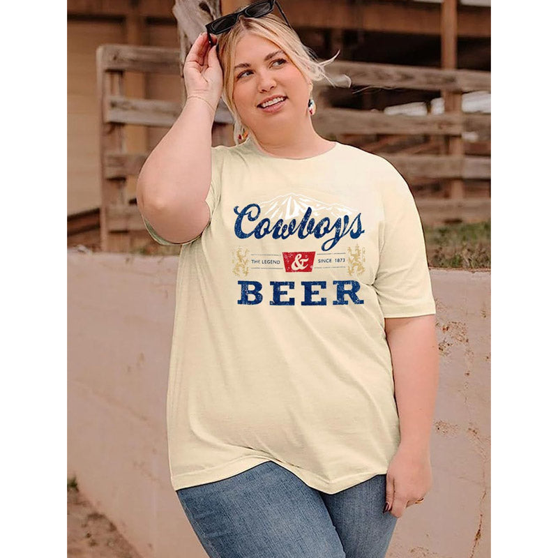 Plus Size Cowboy Shirt Cowgirls Tshirt Retro Rodeo Western