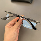 CHH Chrome Hearts Glasses Pure Titanium Ultra Light Retro Versatile Half Frame Business Myopia Glasses Frame