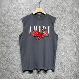 Amiri tank top cashew flower rabbit printing