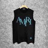 Amiri tank top with overlapping letter foam printing